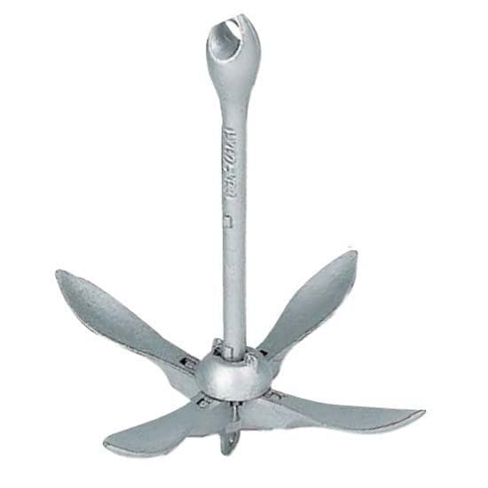Plastimo Folding Grapnel With Spoon Flukes 8 Grå 8 kg