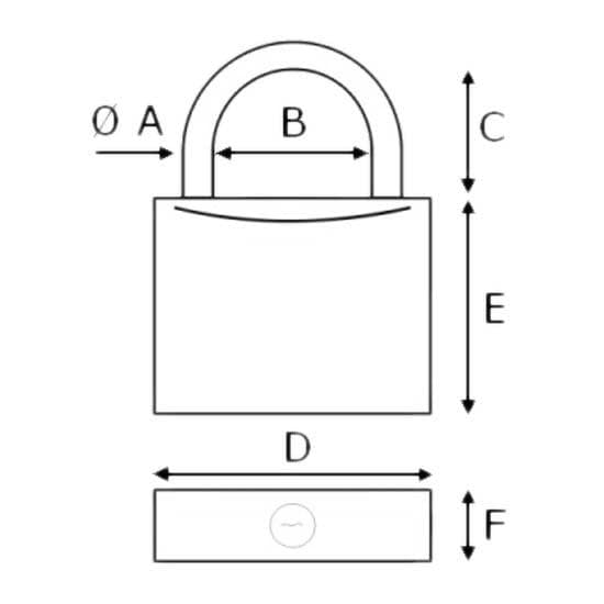 Plastimo Padlock Shackle Kultainen 40 mm