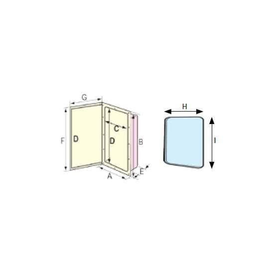 Nuova Rade Case Hvid For Toilet Paper with Door 160 x 160 mm