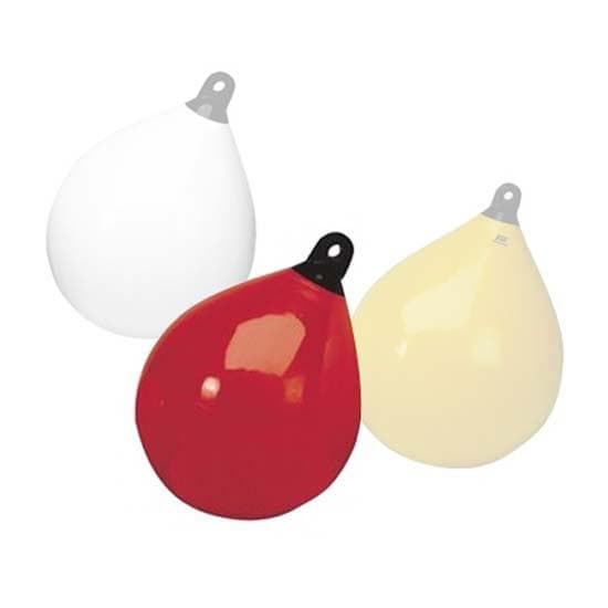Plastimo Spherical Fender With Black Eye Gul,Röd,Vit 550 x 550 x 730 mm