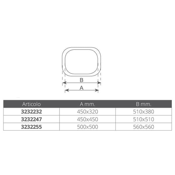 Nautica F4 Anodiseret Profilluge Gylden 510 x 510 mm
