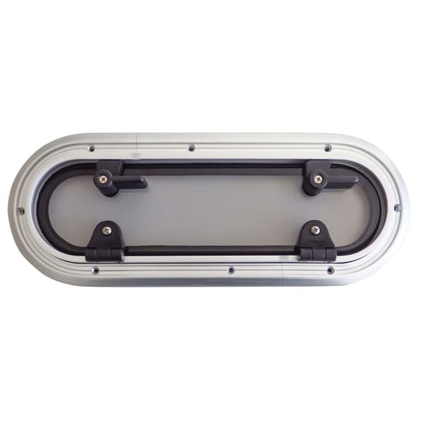 Nautica F4 Halv Elliptisk Letlegering Luge Rectangular Transparent 410 x 205 mm