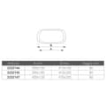 Miniatyrbillede 2 af 3: Nautica F4 Halv Elliptisk Letlegering Luge Rectangular Transparent 410 x 205 mm