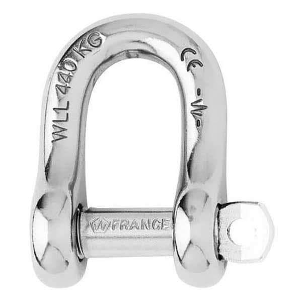 Wichard Vankeudessa Oleva Pin Shackle Hopeinen 10 mm