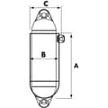 Miniatyrbild 3 av 4: Plastimo Standard 1 Fender Holder 100 Vit 230 mm