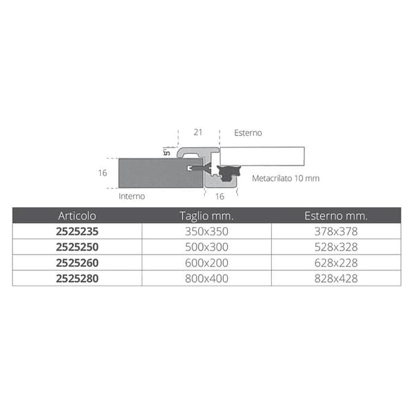 Nautica F4 Letmetal Luge Transparent 378 x 378 mm