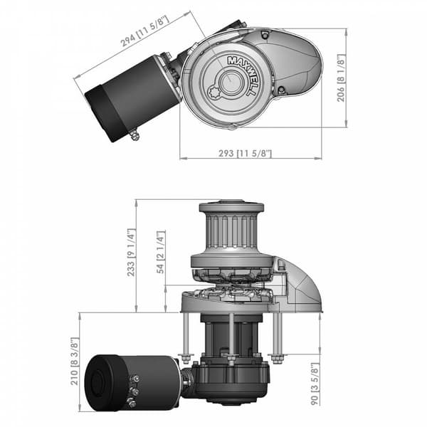 Maxwell Rc12-10 90tdc Cw Hydraulisk Ankerspil Gypsy+tromme Søvfarvet