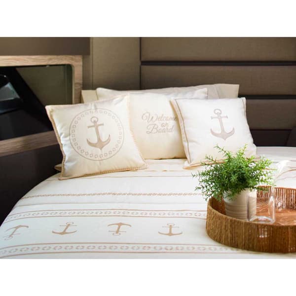 Marine Business Pude Santorini Welcome On Board Beige 40 x 60 cm
