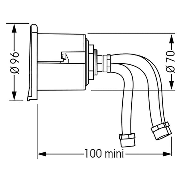 Plastimo Fyrkantig Täcklock Med Mixer Durchsichtig 100 x 96 x 70 mm