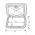 Miniatyrbillede 3 af 3: Nuova Rade Top Line Storage Hatch With Lock Hvid,Sort