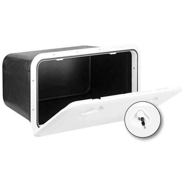 Nuova Rade Top Line Storage Hatch With Lock Hvid,Sort
