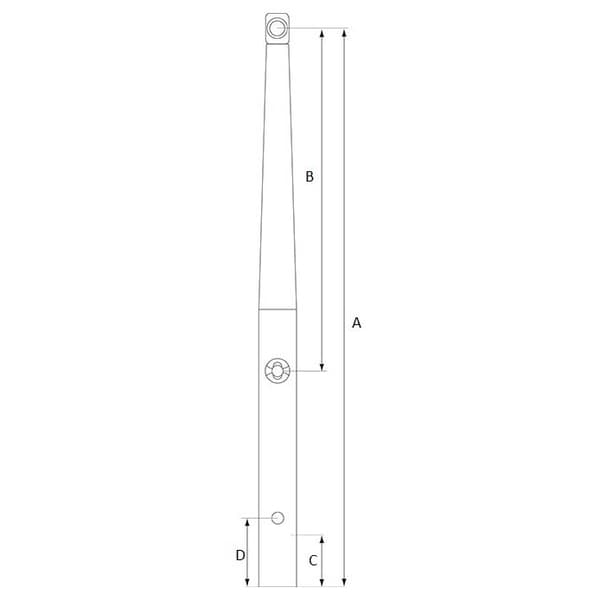 Plastimo Stanchion 2 Holes Søvfarvet 65 cm