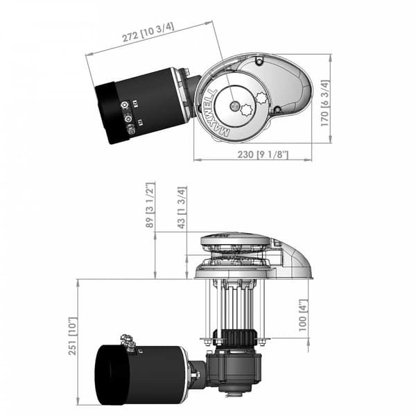 Maxwell Ankerspil Only Gypsy Rc10-8 12v 1000w 100tdc Cw Søvfarvet