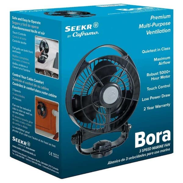 Caframo Bora 12v 3-nopeus Tuuletin Musta