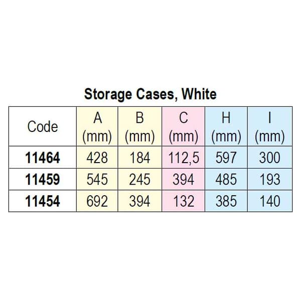 Nuova Rade Boks Storage Case Hvid 545 x 245 x 121 mm