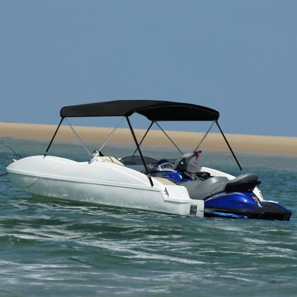 2-kaarinen Bimini-kate musta 150x120x110 cm