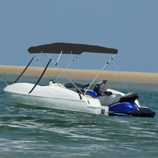 4-kaarinen Bimini-kate musta 243x196x137 cm