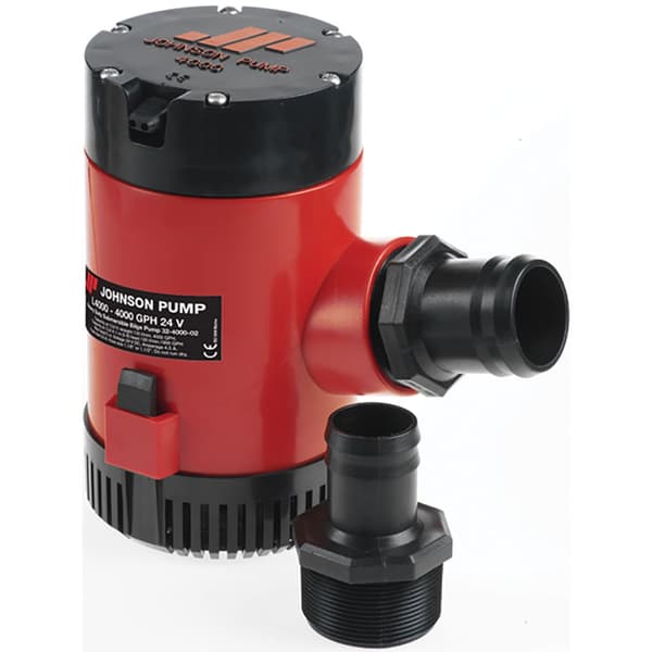 Johnson Pump Lænsepumpe Heavy Duty 4000gph 24v Rød,Sort