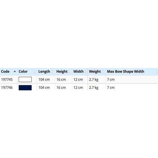 Ocean Bow Blade Cruiser Racer 100 Fender Sort 1040 x 160 x 120 mm