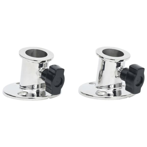 vidaXL runde bimini-baser 2 stk. til 26 cm rør rustfrit stål