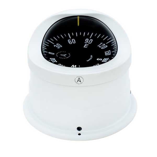 Autonautic Instrumental Deck Mount Compass Flat Card C15-0050 Hvid