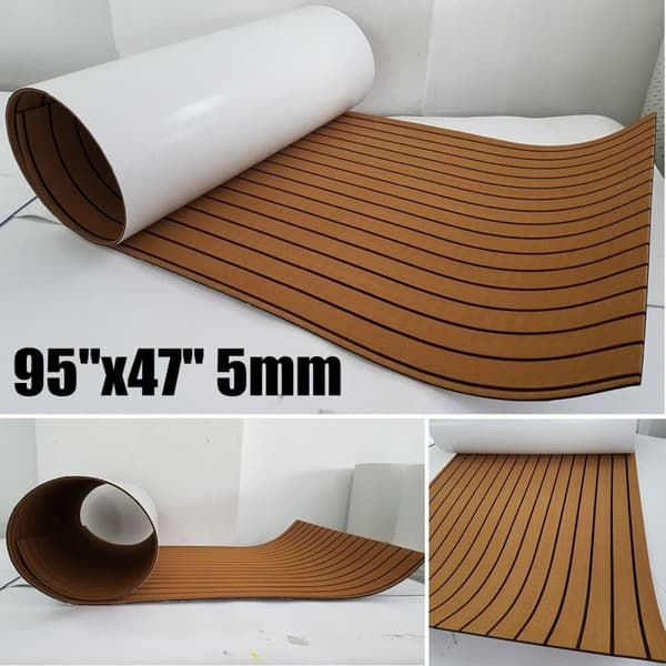 Teak EVA Foam Yacht Lattiamatto Kansimatto Itsekiinnittyvä 1200mmx2400mmx5mm