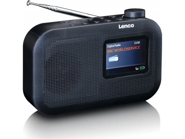 Lenco PDR-026 - Kannettava DAB-radio - 2 wattia - musta (A005035)