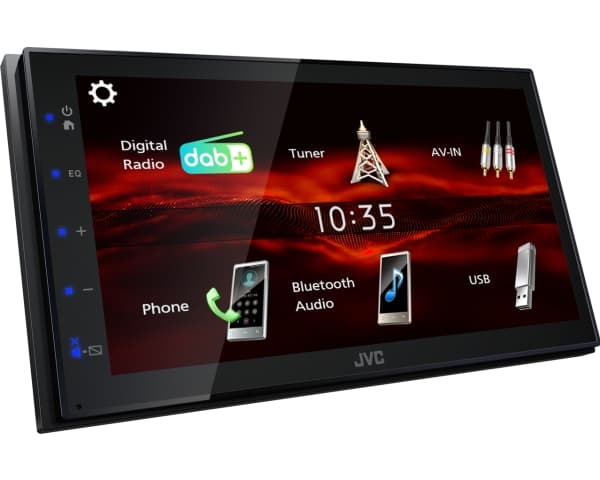 JVC KW-M180DBT, sortering, 180 W, 45 W, 20 - 20000 Hz, 4 ohm (O), AAC, FLAC, MP3, WAV, WMA