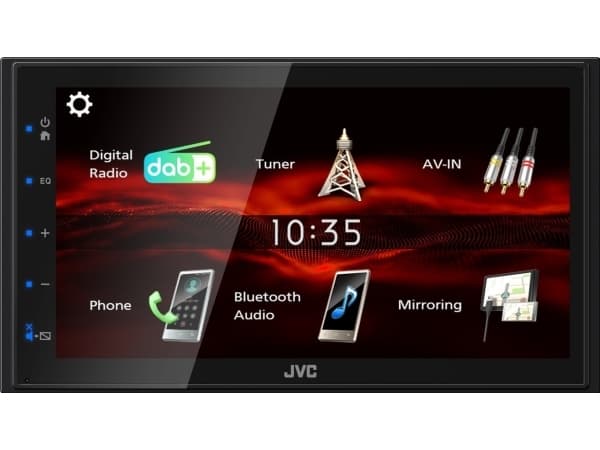 JVC KW-M180DBT, sortering, 180 W, 45 W, 20 - 20000 Hz, 4 ohm (O), AAC, FLAC, MP3, WAV, WMA