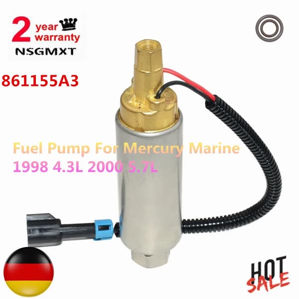 Brændstofpumpe, kompatibel med Mercruiser 4.3 V6, 5.0L V8, 8-10 PSI tryk