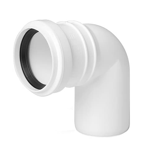 Avloppsböj vit 50 mm, vinkel 90 grader