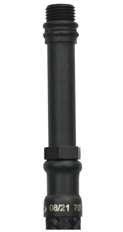Hanaletku 3/8"x10mm 80cm Joustava musta kestävä messinki 2 kpl