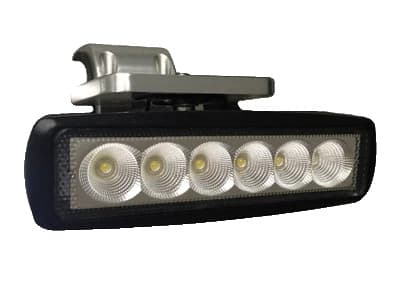 LED Marine Spreader Light, 1530 Lumen, 18W Justerbar Flomlys,Sort