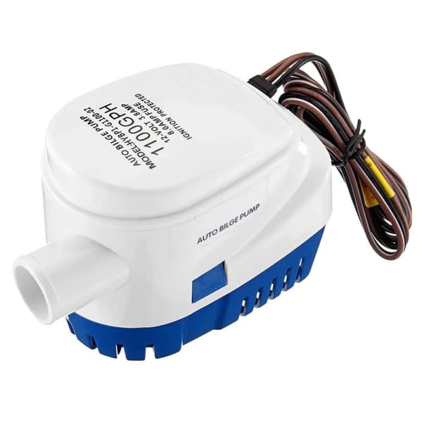 Båd Bundpumpe, Automatisk Betjening, Nedsænkbar Elektrisk, Hvid, 12V1100G