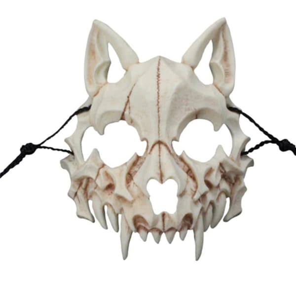 Japanilainen lohikäärmejumala ihmissusinaamio - Halloween Cosplay Animal Skeleton Mask - Resin Unisex Party Stage Show Mask