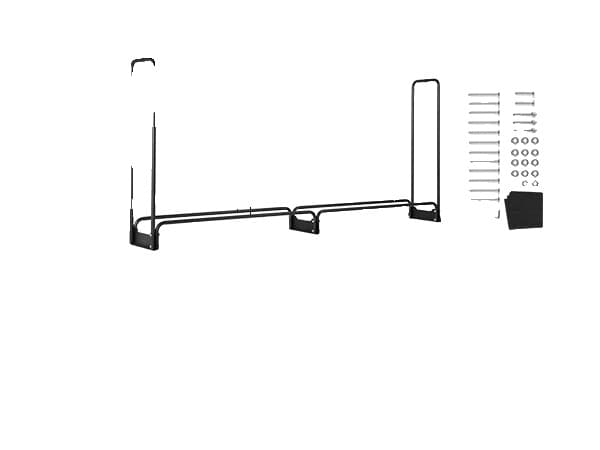 Utomhus Vedställ, Kraftig Stålkonstruktion, Kapacitet för 3/4 Kubbved,12,7 fot 8.5Ft