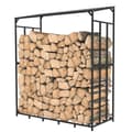 Miniatyrbillede 2 af 2: Udendørs Brændeholder, Stor Kapacitet 300 kg, Holdbar Metal Konstruktion,sort