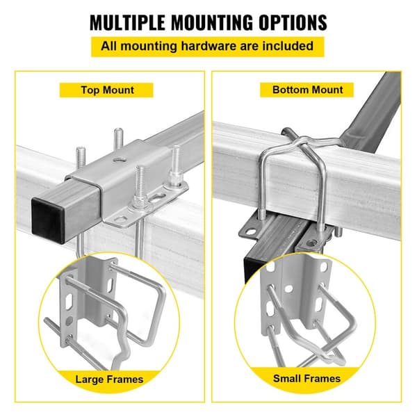 Tungt-Last Bådtrailer Guide-ons - Galvaniseret Stål, Justerbar Bredde, 13 Ruller & Monteringdele Inkluderet