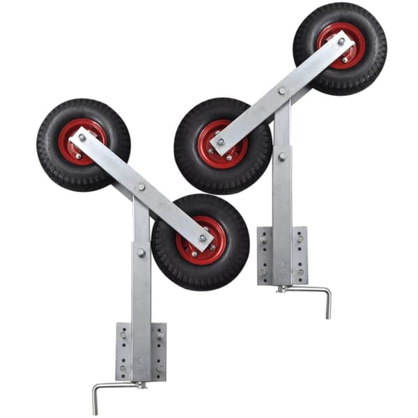 Bådtrailere - Living stævnstøttesæt med dobbelthjul til bådtrailer 2 stk. 59-84 cm