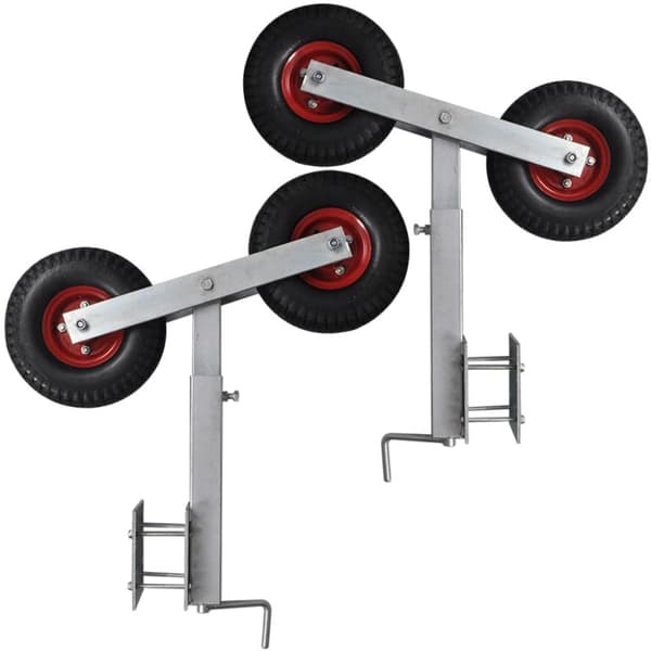 Bådtrailere - Living stævnstøttesæt med dobbelthjul til bådtrailer 2 stk. 59-84 cm
