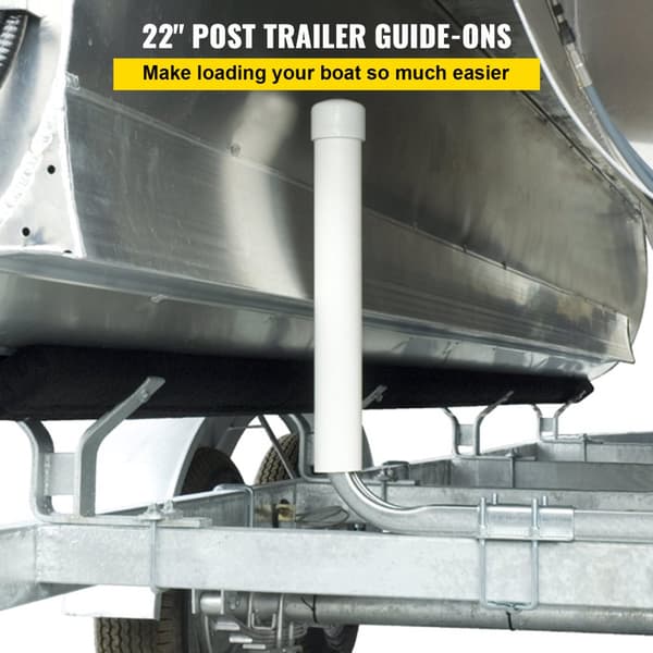 Bådkærre Guide-ons, Stål Konstruktion, Hvide PVC Dæksler, Holdbart Design