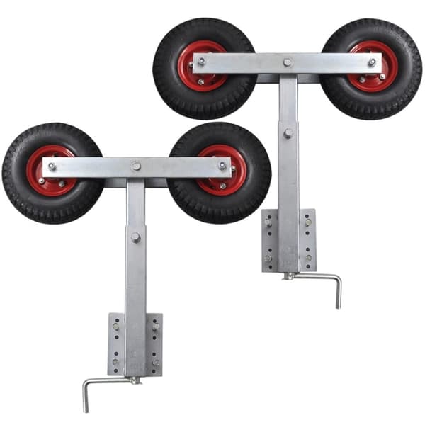 Dubbla stödhjul för båtsläp (Bog stöd) set med 2 st 59 - 84 cm
