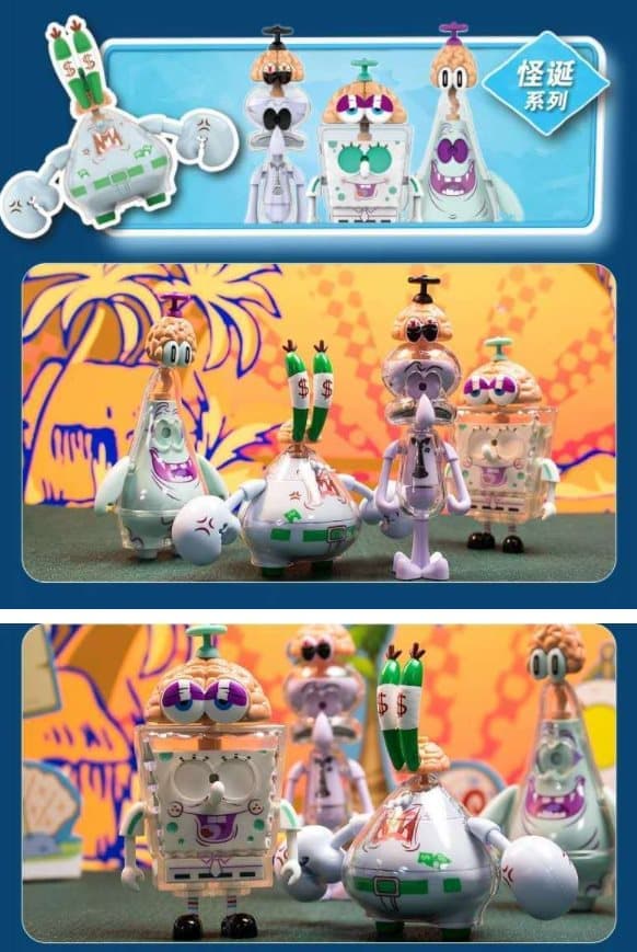 SvampBob Figurer Spongebob Squarepants Blind Box julklappar 8-10CM