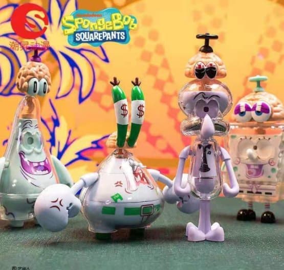 SvampBob Figurer Spongebob Squarepants Blind Box julklappar 8-10CM