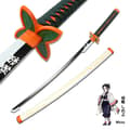 Pikkukuva 2 / 2: Demon Slayer -katana-miekka, cosplay-rekvisiitta, puinen samuraimiekka, Kochou Shinobu valkoinen