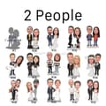 Miniatyrbild 1 av 2: Anpassad Bobblehead Figur, Helt Anpassad, Polymerlera, 15 - 25 cm,2 personer, 5.9in(mini)-15cm