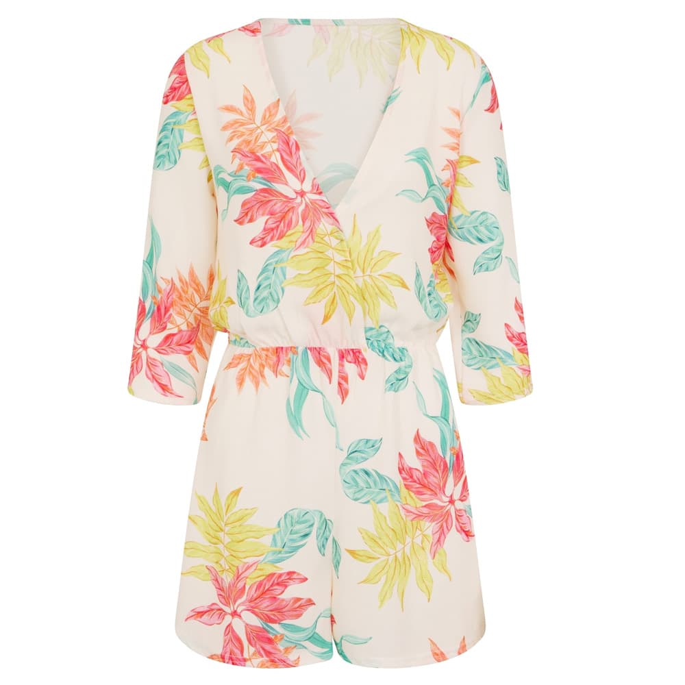 Girls On Film Kvinnor/Damer Disturbia Neon Palm Playsuit