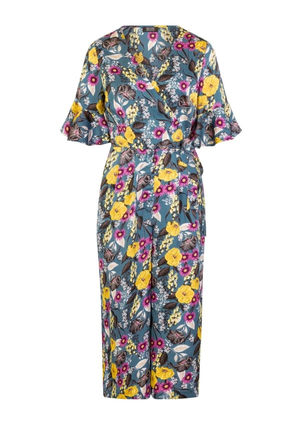 Girls On Film Womens/Ladies Bittersweet Wrap Jumpsuit Blue 8 UK