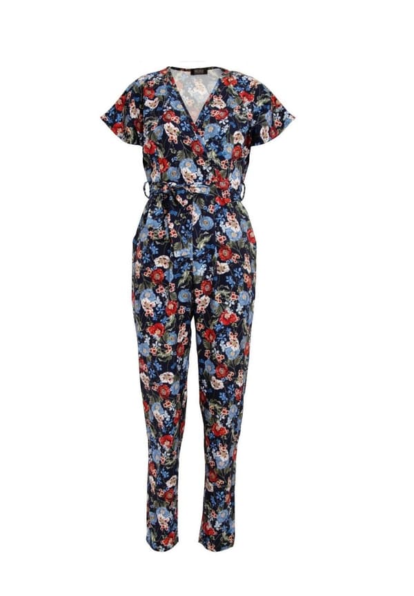 Girls On Film Womens/Ladies Aden Wrap Jumpsuit Navy 8 UK