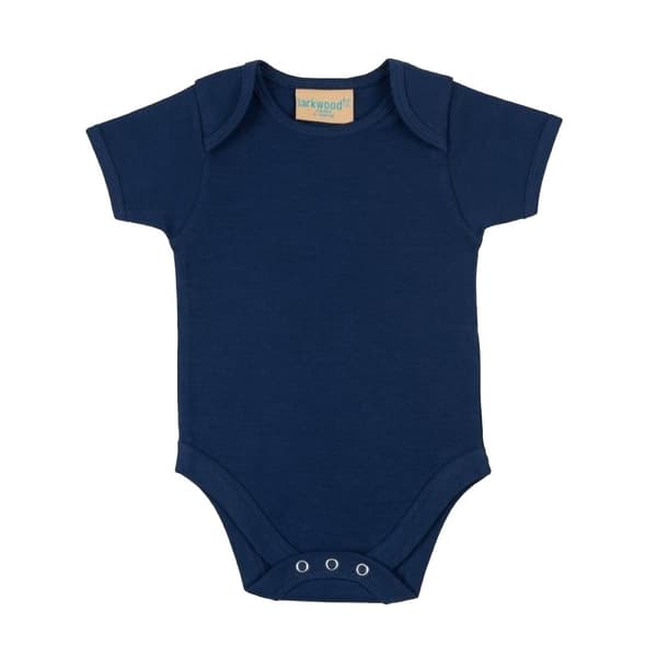 Larkwood Baby Unisex Short Sleeved Body Suit With Envelope Neck Opening